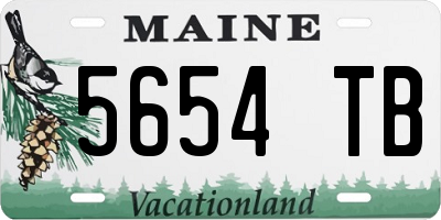 ME license plate 5654TB