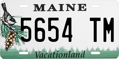 ME license plate 5654TM
