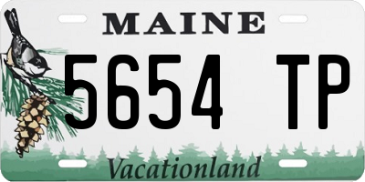 ME license plate 5654TP