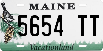 ME license plate 5654TT
