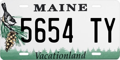 ME license plate 5654TY