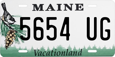 ME license plate 5654UG