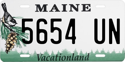 ME license plate 5654UN