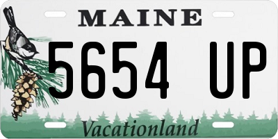 ME license plate 5654UP