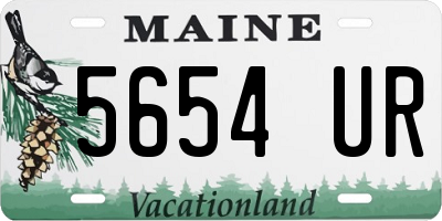 ME license plate 5654UR