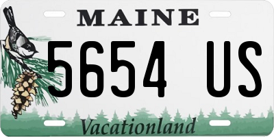 ME license plate 5654US