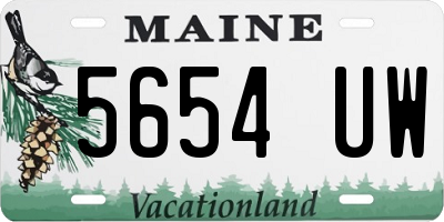 ME license plate 5654UW