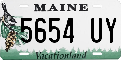 ME license plate 5654UY