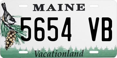 ME license plate 5654VB