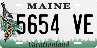 ME license plate 5654VE