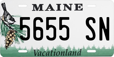 ME license plate 5655SN