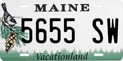 ME license plate 5655SW