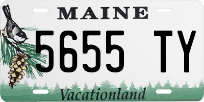 ME license plate 5655TY