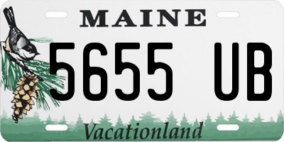 ME license plate 5655UB