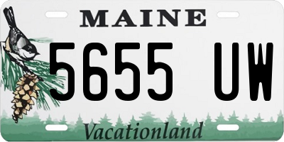 ME license plate 5655UW