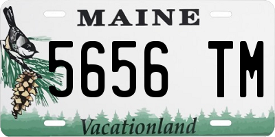 ME license plate 5656TM
