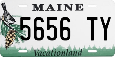 ME license plate 5656TY