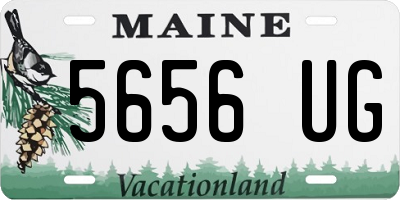 ME license plate 5656UG