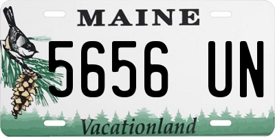 ME license plate 5656UN
