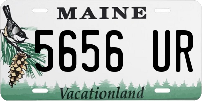 ME license plate 5656UR