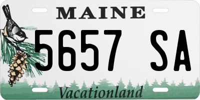 ME license plate 5657SA