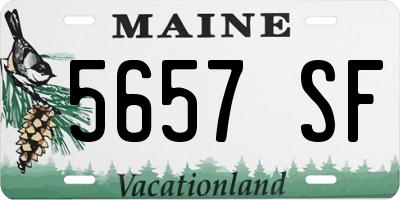 ME license plate 5657SF