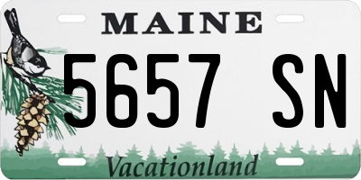 ME license plate 5657SN
