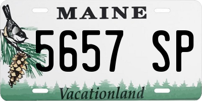 ME license plate 5657SP