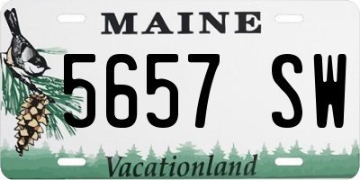 ME license plate 5657SW