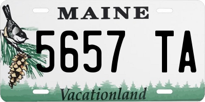 ME license plate 5657TA