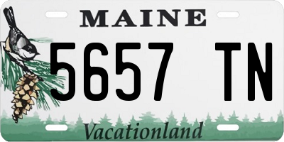 ME license plate 5657TN