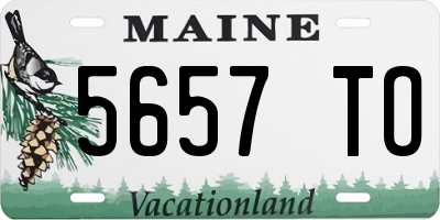 ME license plate 5657TO