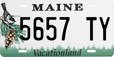 ME license plate 5657TY