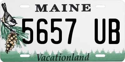 ME license plate 5657UB