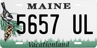 ME license plate 5657UL