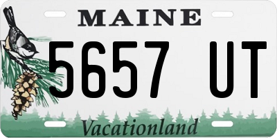 ME license plate 5657UT