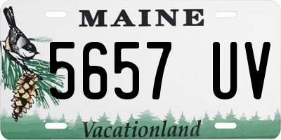 ME license plate 5657UV