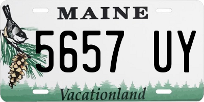 ME license plate 5657UY