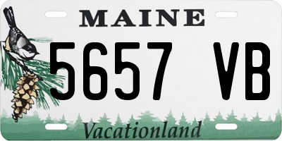 ME license plate 5657VB