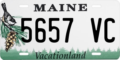 ME license plate 5657VC