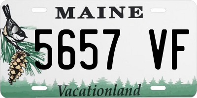 ME license plate 5657VF