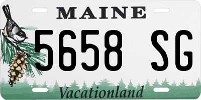 ME license plate 5658SG