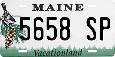 ME license plate 5658SP