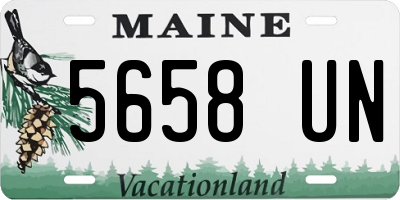 ME license plate 5658UN