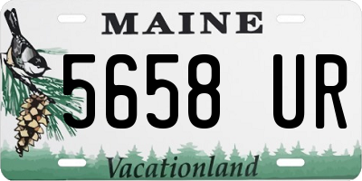 ME license plate 5658UR