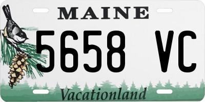 ME license plate 5658VC