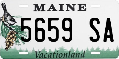 ME license plate 5659SA