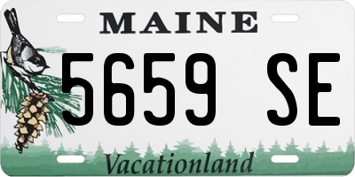 ME license plate 5659SE