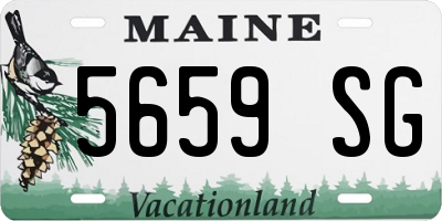 ME license plate 5659SG
