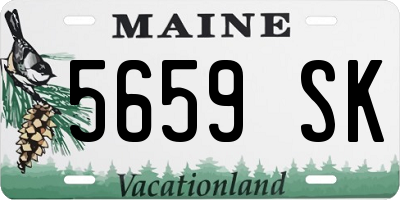 ME license plate 5659SK